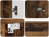 Bathroom Furniture Set 2 pcs Old Wood Engineered Wood and Metal 3393021