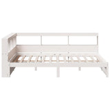 Bookcase Bed without Mattress White 120x200 cm Solid Wood Pine 3324355