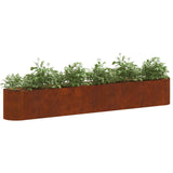 Raised Garden Bed Weathering Steel 280 x 40x 40 cm 8011704