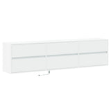 TV Wall Cabinet with LED White 180x31x45 cm 3307933
