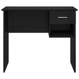 Desk with Drawer Black Oak 90 x 49 x 75 cm Engineered Wood 869267