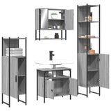 4 Piece Bathroom Furniture Set Grey Sonoma Engineered Wood 3214708