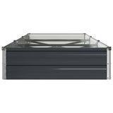 Raised Garden Bed Anthracite 240 x 80 x 24 cm Galvanised Steel 8006488