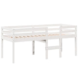 High Sleeper Bed without Mattress White 80x200 cm Solid Wood Pine 3282096
