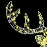 Reindeer Head with 140 LEDs Warm white 60 cm Acrylic 42019061