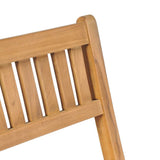 43806 Folding Outdoor Bar Stools 2 pcs Solid Teak Wood