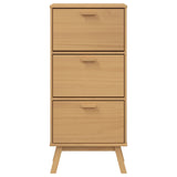 Shoe Cabinet OLDEN Brown 55x35x120cm Solid Wood Pine 358618