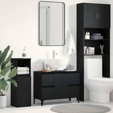 Bathroom Sink Cabinet Black Oak 80 x 33 x 60 cm Engineered Wood 862814