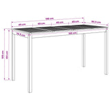 Garden Bar Table Natural 196 x 80.5 x 105 cm Solid Acacia Wood 901264