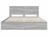 Bed Frame with Drawer Grey Sonoma 140 x 200 cm Engineer Wood 3411115