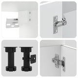 4 Piece Kitchen Cabinet Set Kalmar White Engineered Wood 3314851