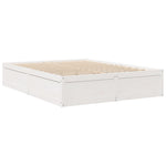 ZNTS Bed with Mattress White 140x200 cm Solid Wood Pine 3281935