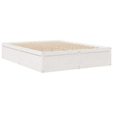 Bed with Mattress White 140x200 cm Solid Wood Pine 3281935