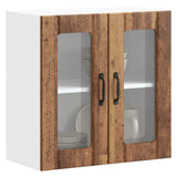 Kitchen Wall Cabinet with Glass Door Lucca Old Wood Engineered Wood 853915
