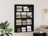 Magazine Rack 2 pcs Black Oak 80 x 12 x 70 cm Engineered Wood 890841
