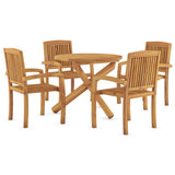 Garden Dining Set Natural Teak Solid teak wood Standard 3073201
