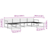 Outdoor Sofa Set 6 pcs White Solid Acacia Wood 3386818