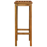 Bar Chair Set of 2 Natural wood Solid acacia wood Medium 44016