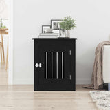Dog Crate Furniture Black Oak 55x75x65 cm Engineered Wood 862175