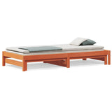 Day Bed with Trundle without Mattress Wax Brown 90x190 cm Single 844404