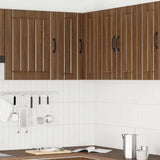 Kitchen Wall Corner Cabinet "Lucca" Brown Oak Engineered Wood 853864