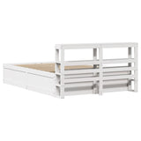 Bed Frame with Headboard White 160x200 cm Solid Wood Pine 3306337