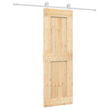 Sliding Door with Hardware Set 70x210 cm Solid Wood Pine 3203110