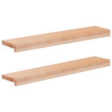 Window Sills 2 pcs Natural 80x 20 x 2 cm Solid Beech Wood 42048136