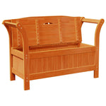 Garden Storage Bench Brown 119 x 76 x 44cm Solid pine wood 4012182