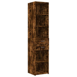 Slim Storage Cabinet Smoked Oak 40x42.5x225 cm Engineered Wood 3281284
