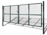 Double Door Fence Gate 300x150 cm Powder-Coated Steel 142025