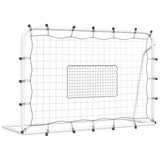 Football Net Rebounder White&Black 184x61x123 cm Steel and PE 93735