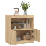 Sideboard with LED Lights Sonoma Oak 60x37x67 cm 836653