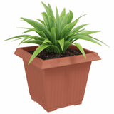 Square Flower Pot 6 pcs Brick Red 38 x 38 x 30 cm Plastic 42020332