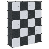 Storage Cube Organiser with 20 Cubes and Hanging Rods PP 4019586