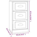 Sideboard High Gloss White 36x35,5x67,5 cm Engineered Wood 816218