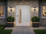 Garden Planter with LED 2 pcs Black 30 x 30 x 30 cm Steel 8008057