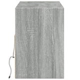TV Wall Cabinet with LED Lights Grey Sonoma 130x31x45 cm 852346