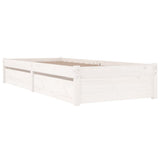 3103464 Bed Frame without Mattress with Drawers White 90x200 cm