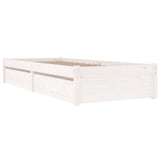 Bed Frame without Mattress with Drawers White Small Single 3103454