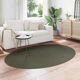 Area Rugs Oval HUARTE Forest Green 140 x 200 cm 100% Polyester 4103645