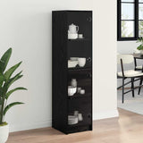 Highboard Black Oak 35 x 37 x 142 cm Engineered Wood 882903