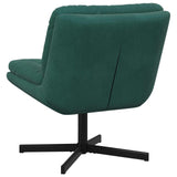 Swivel Relaxing Chair Dark Green 63 x 75 x 76 cm Velvet 42007362