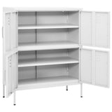 Storage Cabinet White Steel 80 x 35 x 101.5 cm 336143