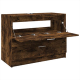 Sink Cabinet Smoked Oak 78x37x59 cm Engineered Wood 848119