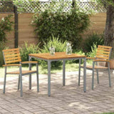 Garden Chair 2 pcs Brown 56 x 57 x 87 cm Solid Acacia Wood 4010624