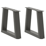 Coffee Table Legs V-Shape 2 pcs Anthracite 40x cm Steel 4012526