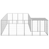 Dog Kennel Silver 10.89 m Steel 3082232