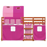 Bunk Bed without Mattress Pink 90x200 cm Solid Wood Pine 3284038
