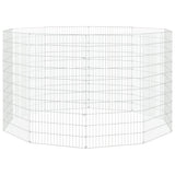 Free Range Animal Enclosure 10-Panel 54x100 cm Galvanised Iron 171583